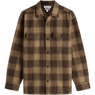 【预售】Tommy26秋冬新款男装纯棉重磅磨毛法兰绒格纹衬衫外套