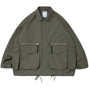 VMCL 多口袋廓形工装夹克 下摆抽绳复古宽松外套 VERMICELLI