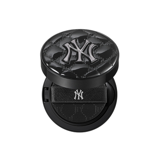 【38焕新周送水桶包】MLB晶耀黑气垫NY老花遮瑕粉底液BB不易脱妆