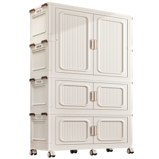 大衣柜家用卧室简易组装成人儿童衣服收纳柜一体式免安装宝宝衣橱