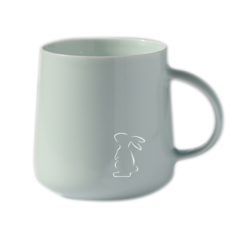 子木小萌犬玲珑陶瓷马克杯简约可爱带盖景德镇女水杯礼物原创设计