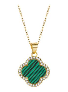 S925纯银欧美四叶草项链