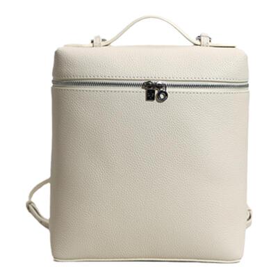 真皮双肩包包女通勤大容量饭盒包