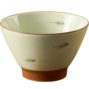 肆月新中式米饭碗家用斗笠饭碗新款吃饭小碗漂亮好看的餐具釉下彩