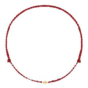 五路财神小红绳去霉运镀金手链本命年转运珠红色偏财运女脚链礼物