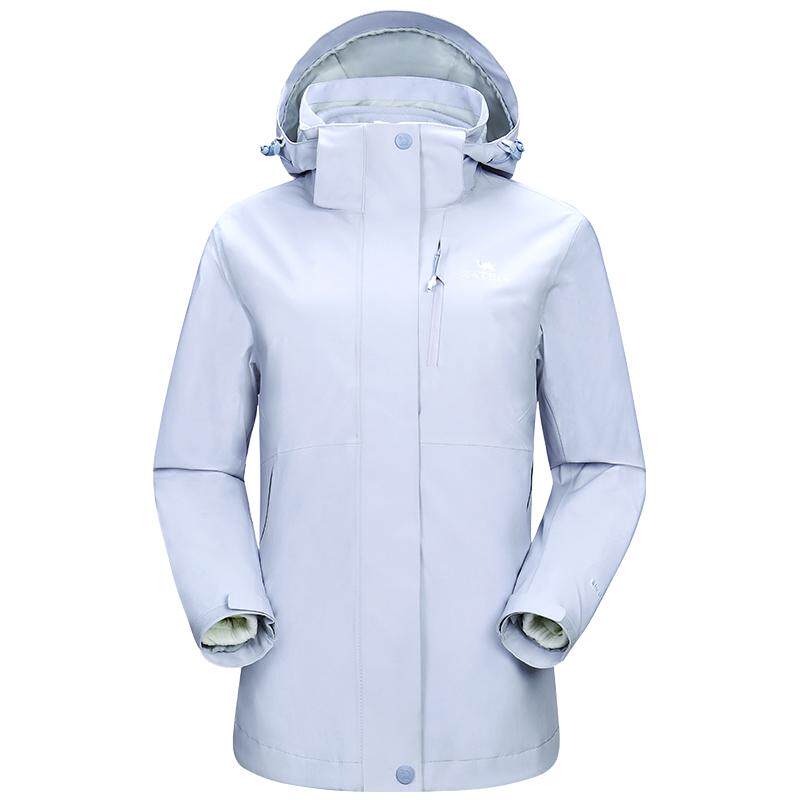 骆驼3514系列冲锋衣女款三合一徒步外套户外防水防风旅游登山服男