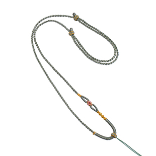 高端翡翠吊坠挂绳女玉石编绳玉佩平安扣挂绳手工编织黄金项链绳子