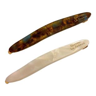 韩国醋酸简约一字发夹柳叶形字母金标侧边夹子头饰刘海鸭嘴夹发卡