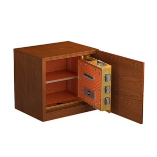 虎牌实木五斗柜保险柜隐藏式卧室中古风卡门柜保险箱一体家用防盗2026新款客厅靠墙带指纹密码箱智能储物柜子