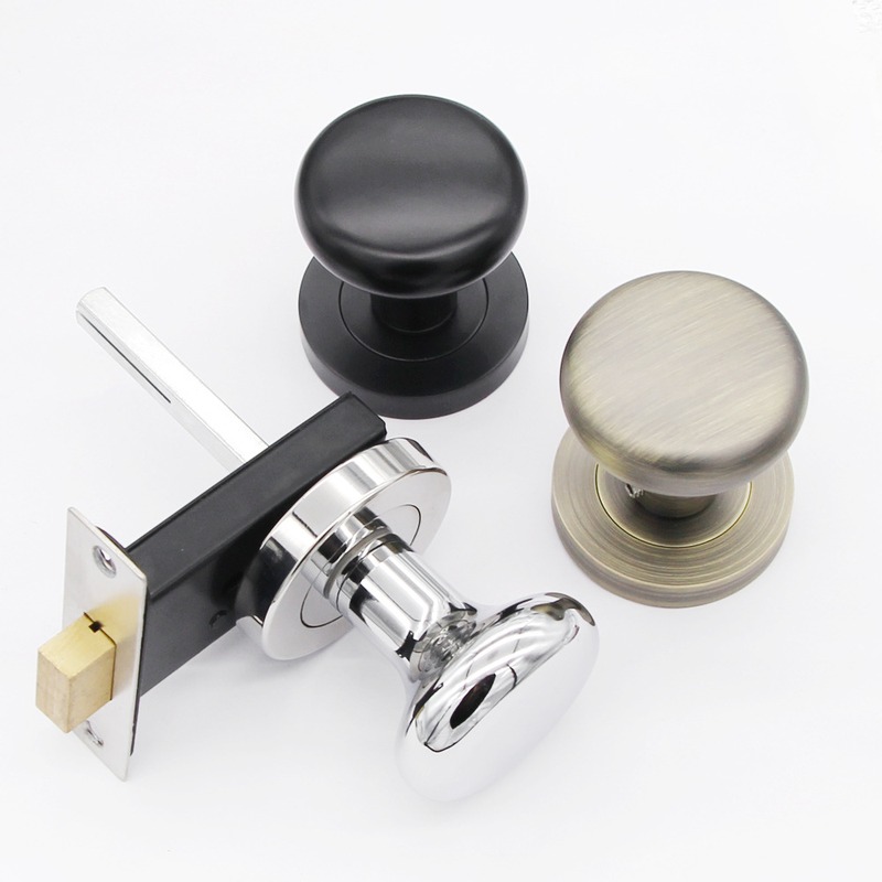 厂家供应欧式圆形移门锁推拉不锈钢防盗锁家具五金隐形黑色