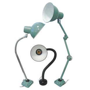 双人徐三节折叠多节工业台灯罩车床机床工作照明灯架E27陶瓷灯口