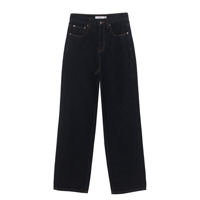 超显瘦90s复古高腰宽松直筒裤