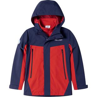 伯希和户外儿童三合一冬季新款男童女童防风防寒加绒保暖拼色外套