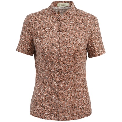 棉夏季新款收腰显瘦中国风上衣