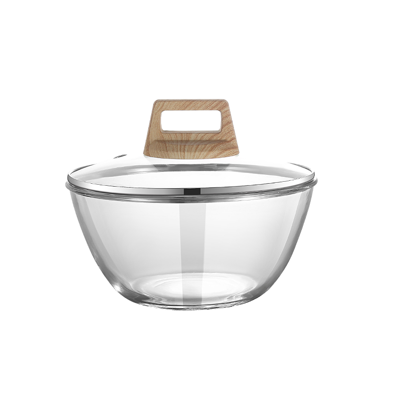 和面盆带盖钢化玻璃盆不粘揉面盆家用厨房烘焙发面活面打奶油蛋碗