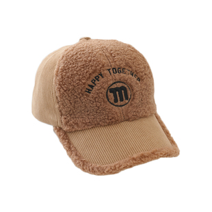 儿童帽子秋冬鸭舌帽男女童冬季羊羔绒棒球帽男女孩M标冬天保暖帽