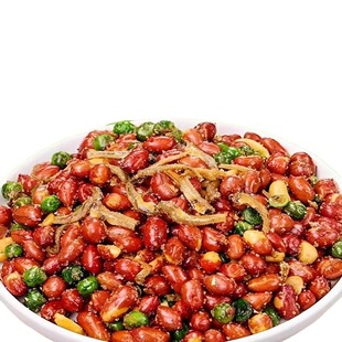 小鱼油炸花生米下酒菜开袋即食多味花生零食小吃批发商用好吃烧烤