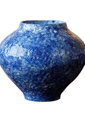 蓝色海洋花瓶轻奢高级感装饰品