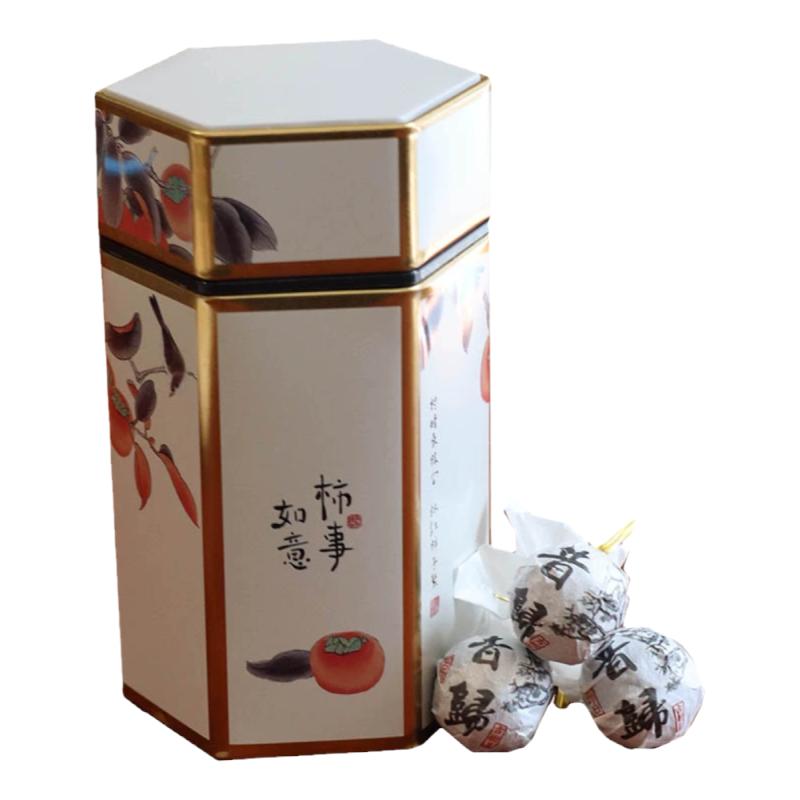 2020年昔归龙珠柿事如意罐装 云南普洱生茶春茶手工古树纯料300克