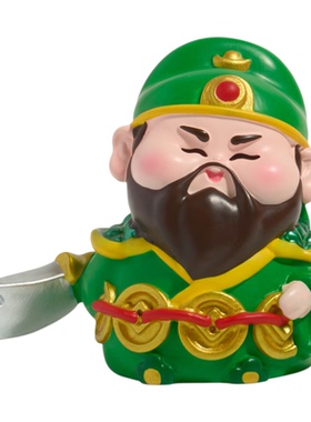 「关关皆过」正版玄学财神爷小神仙摆件桌面装饰工位情绪稳定神器