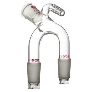 三爱思 真空二叉三叉A53 二通三通接收管尾接管蒸馏接受管三尾燕尾管 接圆底茄形烧瓶 高硼硅玻璃 实验室器材