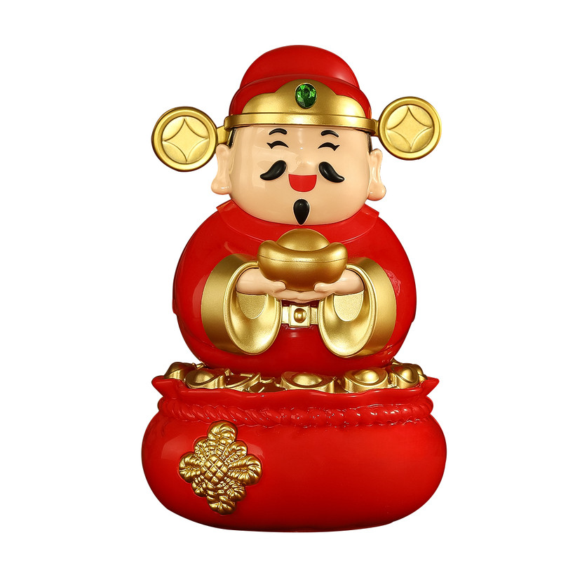 太阳能自动摇摆财神爷2026年新款