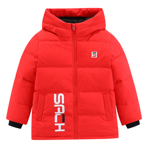 雪中飞2024新款儿童羽绒服短款加厚男童女童中大童运动面包服外套