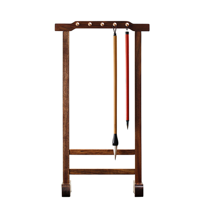 问心堂花梨实木书法毛笔挂架摆件