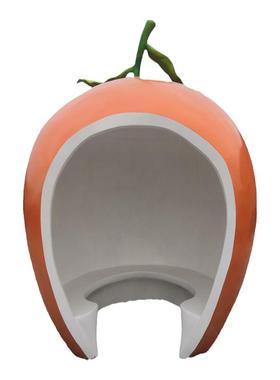 大型水果收费亭雕塑定制玻创意橘子璃钢橙子小房子沙糖橘屋摆件