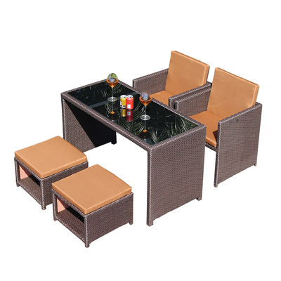 户外桌椅五件套庭院别墅阳台藤