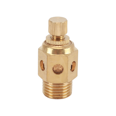 左圆右方全铜气动电磁阀消声器