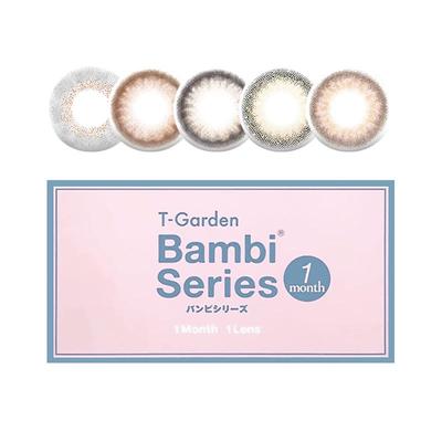 【自营】日本T-Garden美瞳女Bambi月抛1片装隐形近视眼镜大小直径