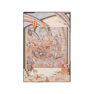 法式手工丝绢方巾亚克力挂画轻奢玄关墙面高级感奶油风装饰画新品