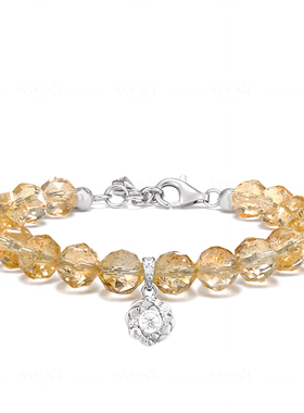 AWNL秘境浆果黄水晶五行补土手链