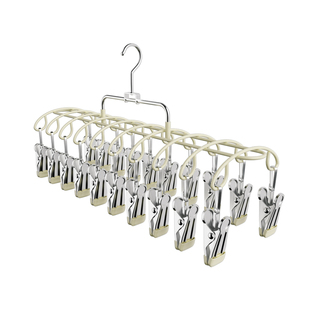 【国补15%】婴儿衣柜收纳神器宝宝口水巾袜子挂钩多夹子儿童衣架