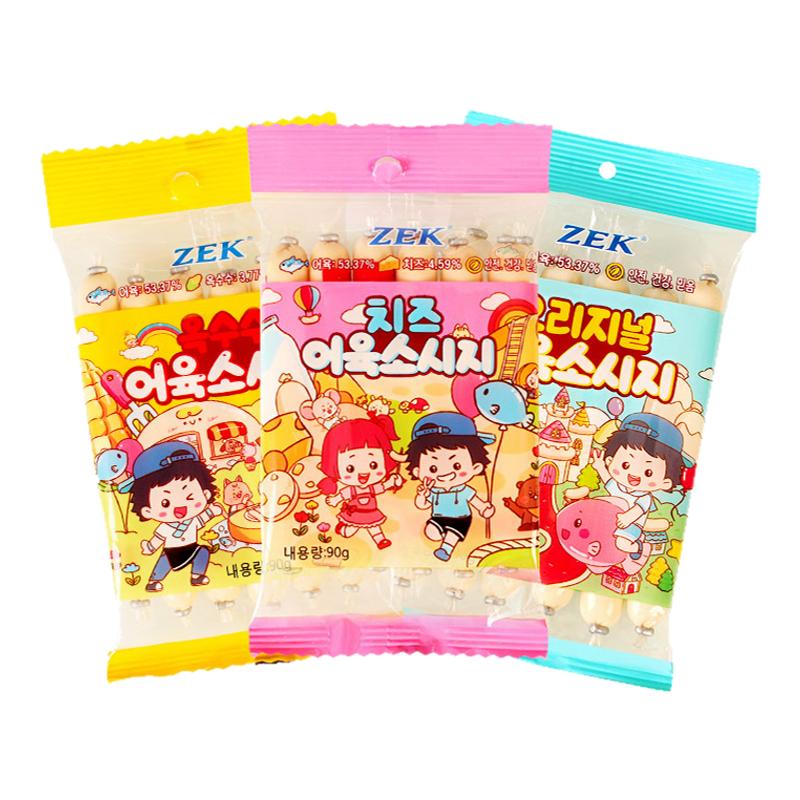 韩国进口食品ZEK鳕鱼肠儿童宝宝即食鱼肉火腿零食原味芝士玉米味