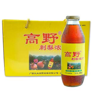 高野刺梨汁浓汁瓶装礼盒广西乐业特产水果饮料果蔬汁刺梨果汁饮料