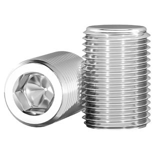 M8M10M12 304不锈钢细牙紧定平端无头止付凹端机米顶丝螺丝钉大全