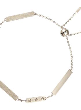 周生生丝锻合金黑钻石手链