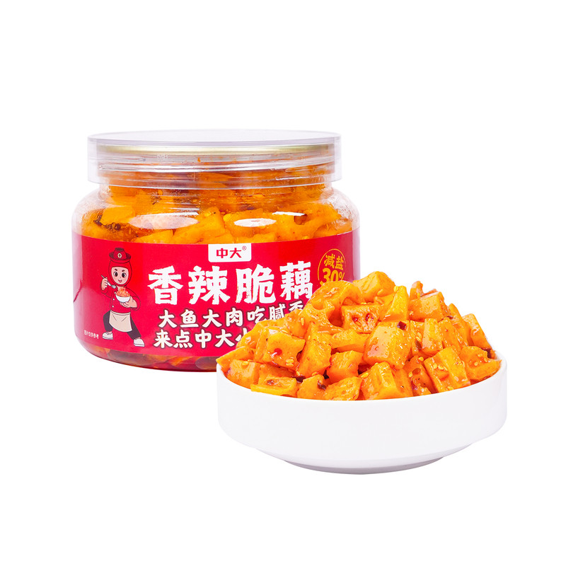 中大香辣脆藕丁麻辣脆藕片香辣零酱菜/下饭菜/外婆菜