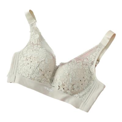 红豆婴儿棉女士小胸蕾丝文胸透气