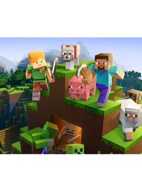 Minecraft海报我的世界背景布