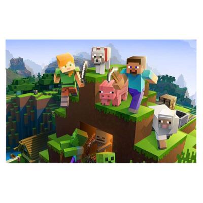 Minecraft海报我的世界背景布