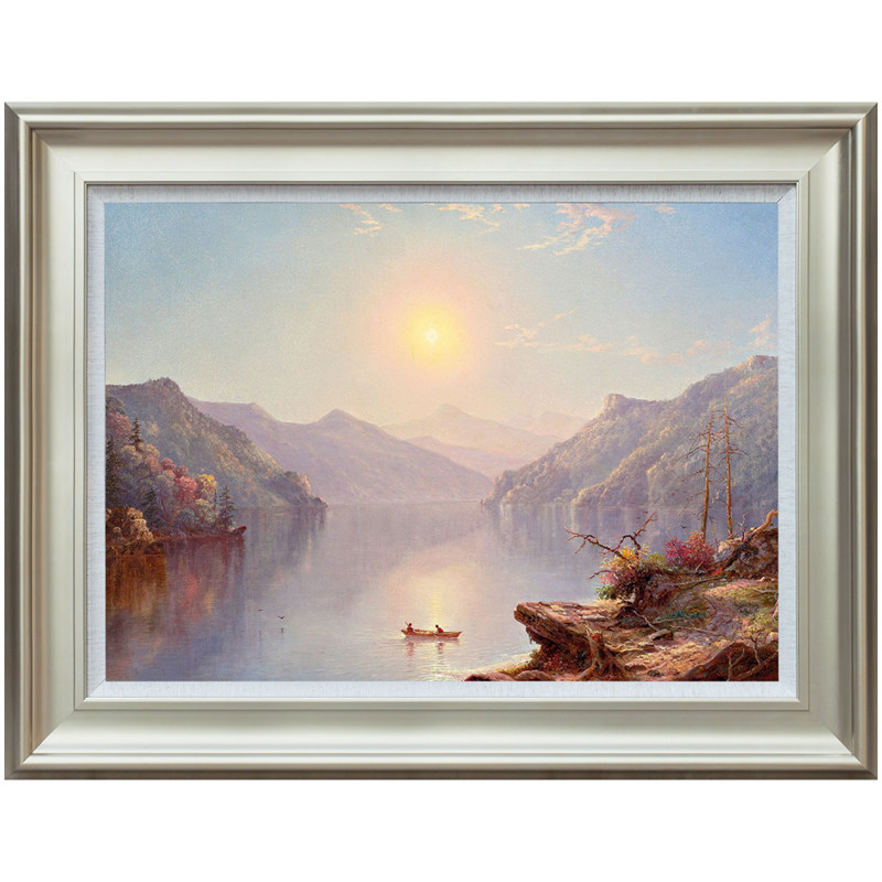 风色春江美国风景油画聚水装饰画
