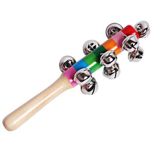 宝宝手摇铃棒铃婴儿早教智力乐器串铃铃铛 摇铃0-1岁儿童益智教具