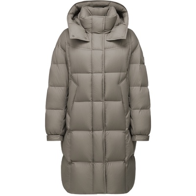 坦博尔奥莱冬正品女高充绒廓形可脱卸帽中长款羽绒服保暖外套