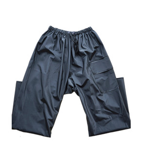 外卖雨裤加厚无缝骑手骑行男女款雨衣针织单裤防水裤24小时防暴雨