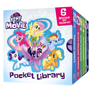 My Little Pony Pocket Library  小马宝莉口袋书6册盒装 精美英语故事绘本 儿童纸板书不易撕 英文原版进口图书