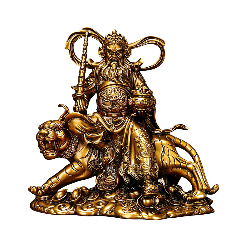 赵公明摆件骑虎武财神爷招财镇宅供奉佛神像家用餐厅店铺公司佛堂