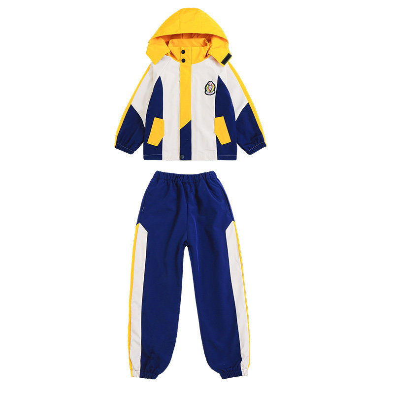 秋冬小学生冲锋衣套装幼儿园园服英伦风三件套防风两件套统一班服